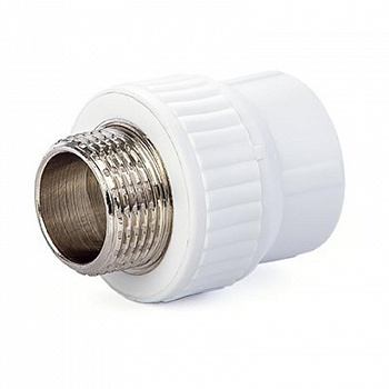 Муфта комбинированная ППРС (20х1/2") наружная резьба /Lammin Lm31041020015 (30)