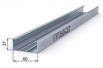 Профиль оцинкованный ПП 60х27х0,4 L=3м /БСП (12)/(20)