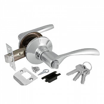 Ручка-защелка нажимная хром, ключ/фиксатор, DK610 СР-ЕТ 6010 СР-Е /AJAX 39509 (1)
