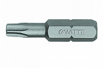 Бита 1/4" Torx  8- 25мм односторонняя, сталь S2 WITTE 29501#