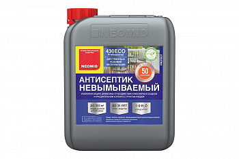 Антисептик 430 ЕСО невымываемый, для наружных и внутренних работ, концентрат 1:9, 5л /Neomid /Неомид (4/1)