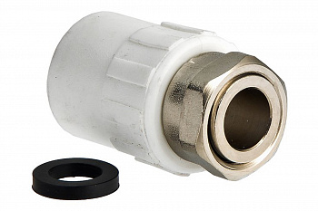 Муфта комбинированная ППРС (20х 1/2") с накидной гайкой /Lammin Lm31045020015 (210/30)(160/40)