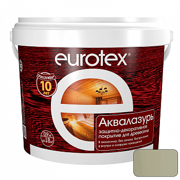Защитно-декоративное покрытие Олива  0,9кг Аквалазурь /EUROTEX (6)