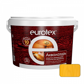 Защитно-декоративное покрытие Сосна  2,5кг Аквалазурь /EUROTEX (4)