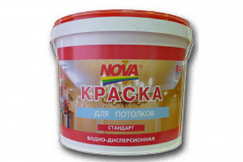 Краска водно-дисперсионная 3,0кг для потолков Стандарт /NOVA (4)