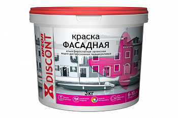 Краска водно-дисперсионная фасадная  3кг /ОРЕОЛ-Дисконт (4)