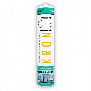 Силикон санитарный белый 280мл (картридж) /KRONbuild /КРОНбилд SSW28 (1)