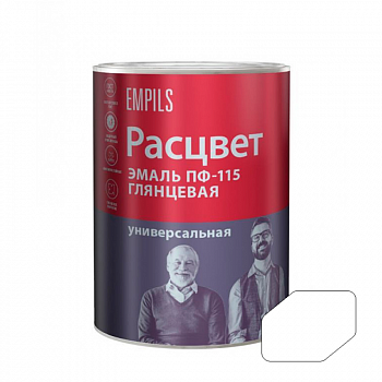 Эмаль универсальная ПФ-115 белая 0,9кг /Расцвет (14)