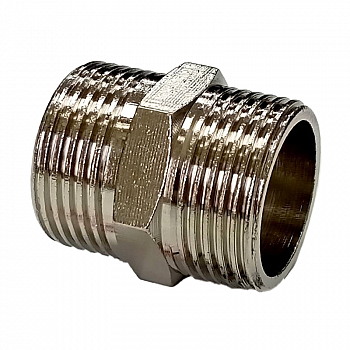 Ниппель 1/2" НР/НР латунь никелированная /PROFLINE УТ-00036376 (1)
