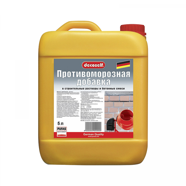 Добавка противоморозная в растворы и бетонные смеси до -10С  5л=5.45кг  Пуфас
