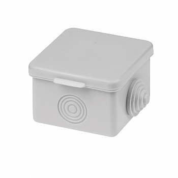Коробка монтажная ОП  65х65мм, h=50мм, 4 ввода, IP54, серая /TOKOV ELECTRIC TKE-KR-65-65-50-C06 (1)