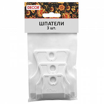 Набор шпателей резиновых 3 штуки эластичная резина /Decor 308-0009