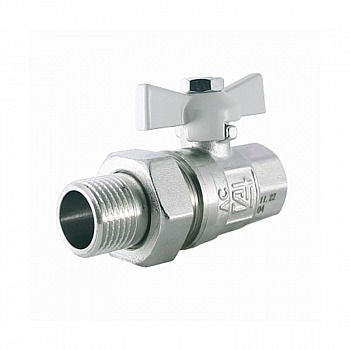Кран шаровый (15) 1/2" ВН/НР со сгоном, бабочка, латунь /STI 00000003663 (10/1)